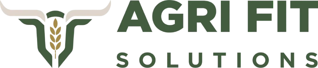 A green and gold logo features a stylized bull skull and agricultural elements